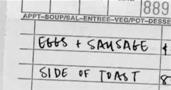 eggs and sausage