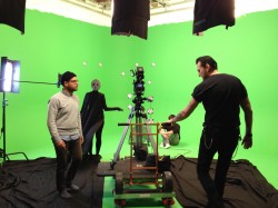 On set with grip Chris Atkinson